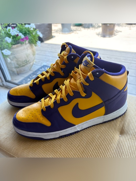 Nike Other - Nike High-Top Sneakers in Purple and Gold, Retro Lakers. Great condition.